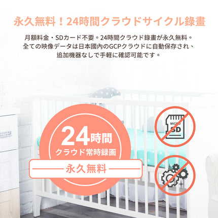 SpotCam BabyCam + 1年間子守りAIセット