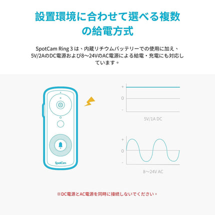 SpotCam Ring 3 ビデオドアベルカメラ